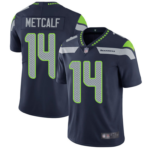 Seattle Seahawks Limited Navy Blue Men D.K. Metcalf Home Jersey NFL Football 14 Vapor Untouchable